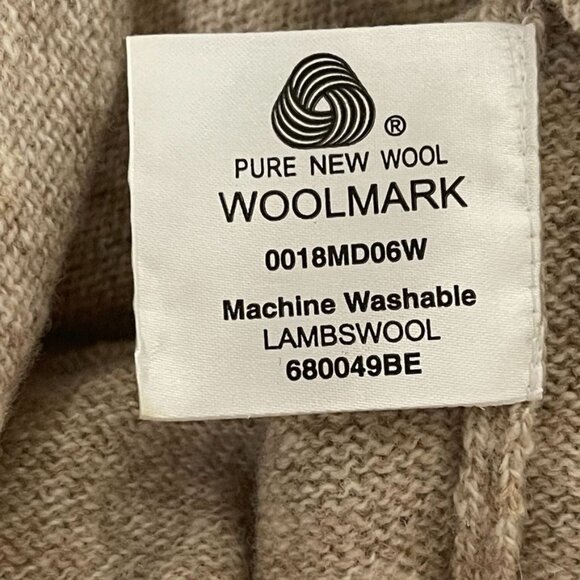 EWM Machine Washable Soft Lambswool Dad Vest Beige Men's Size L - Picture 6 of 10